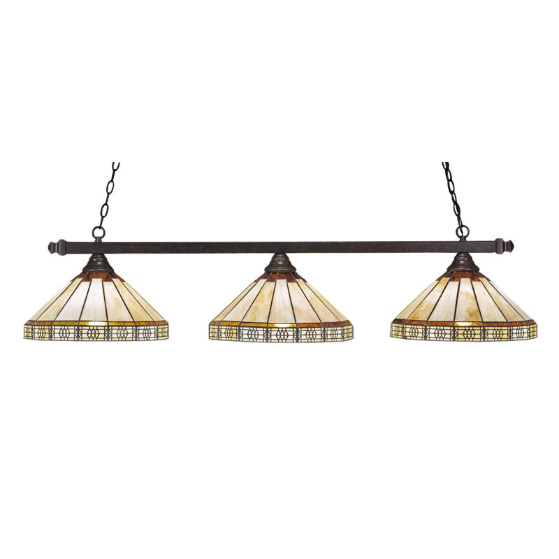 Square Bar/Round Fitter 3-Light Bar, Dark Granite