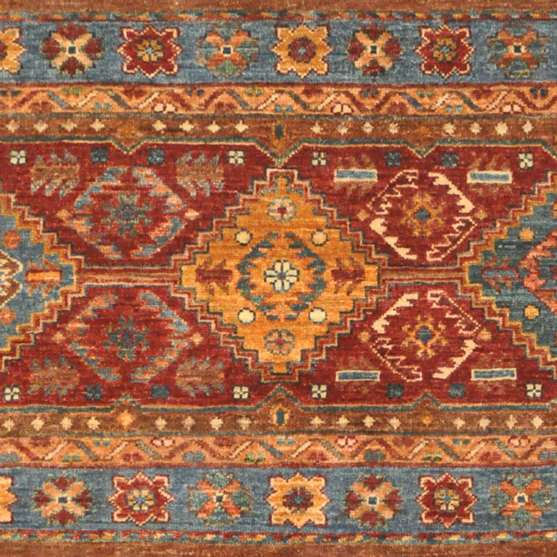 Tapis en laine noué à la main Khorjeen Kazak