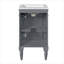 Petit meuble-lavabo autoportant moderne de 18 pouces avec lavabo en céramique, armoire de rangement avec tablette réglable-2126241282