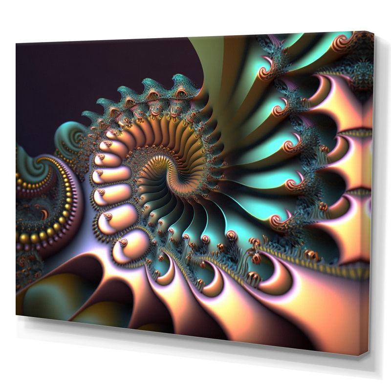 «Sikorsky Pastel Fractal Spiral Universe III», reproduction sur toile, H 12 po x l 20 po x P 1 po, Toile tendue