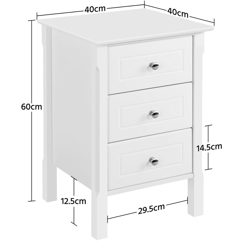 Side Table Set, White