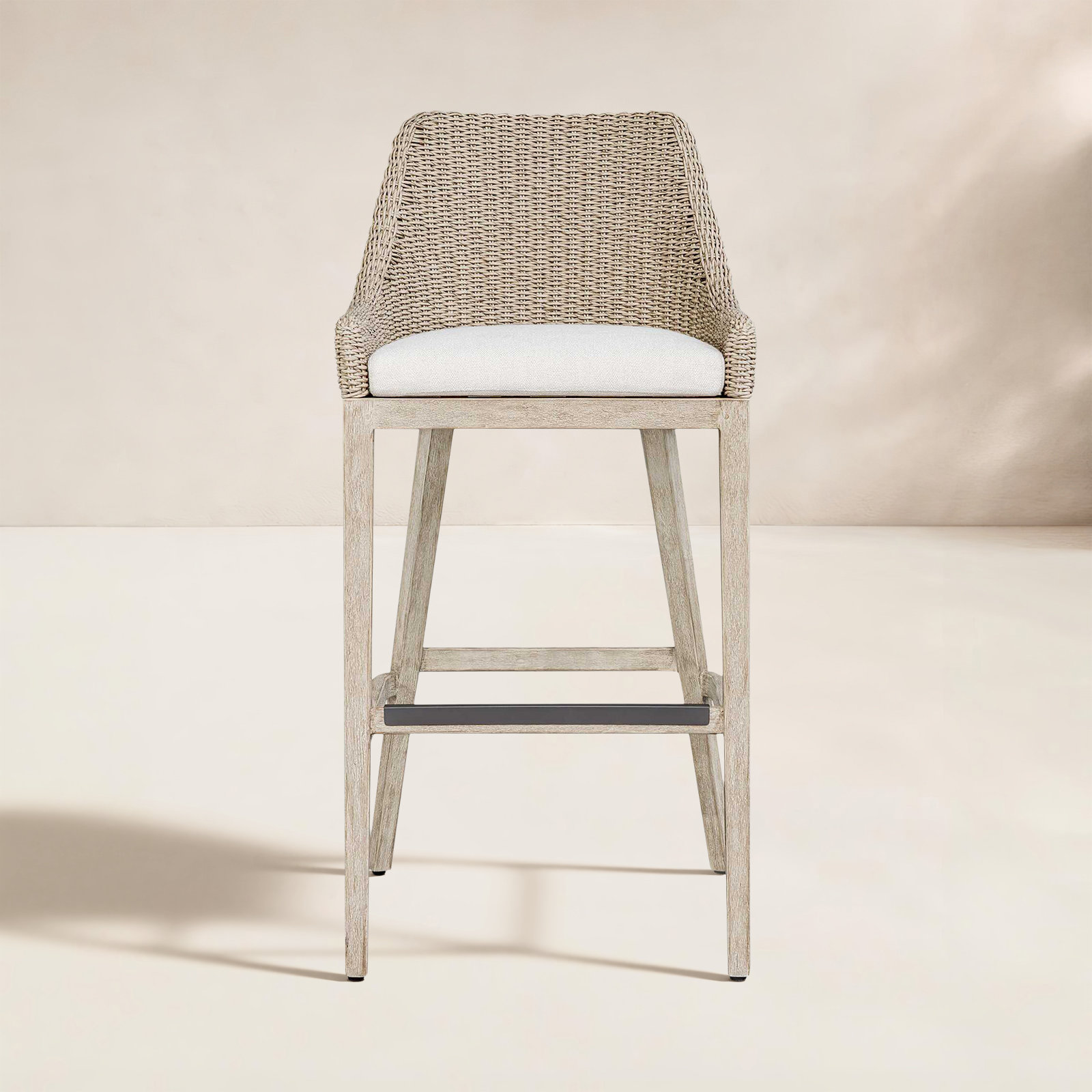 Amey Mahogany Patio Bar Stool, 32.25"