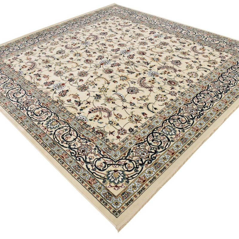Jackson Oriental Indoor Rug, Square 10', Ivory/Blue