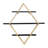 Wood and Gold Diamond Wall Shelf-427059836