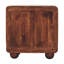 Commode arrondie en bois 3 tiroirs, brun