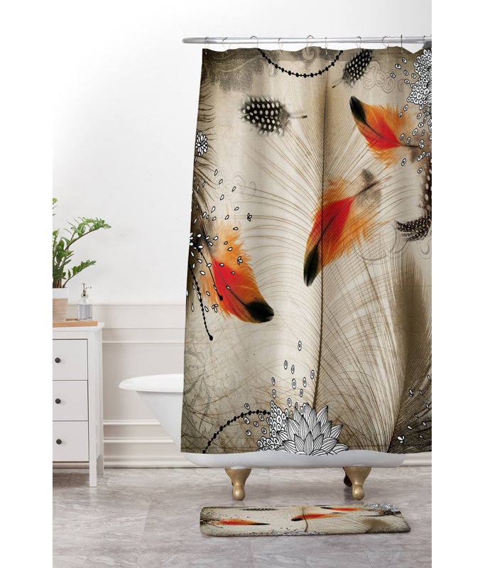Tapis pour salle de bain à danse plumes