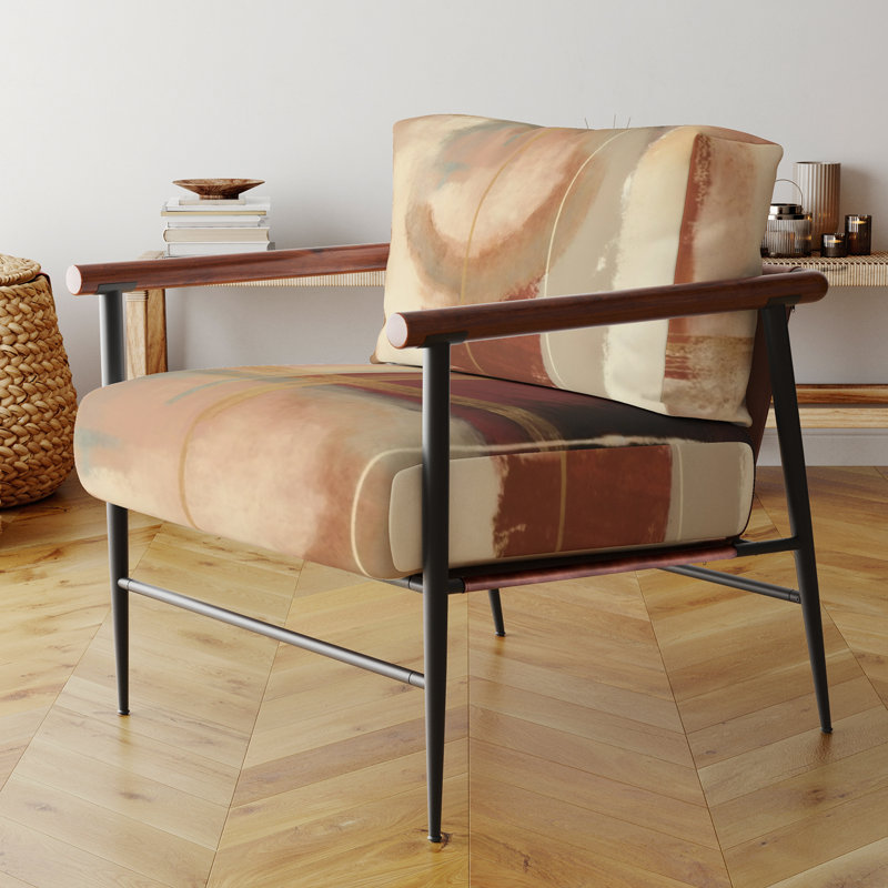 Chaise d'appoint rembourrée contemporaine chocolat brun Elementary VI - brun, Doré