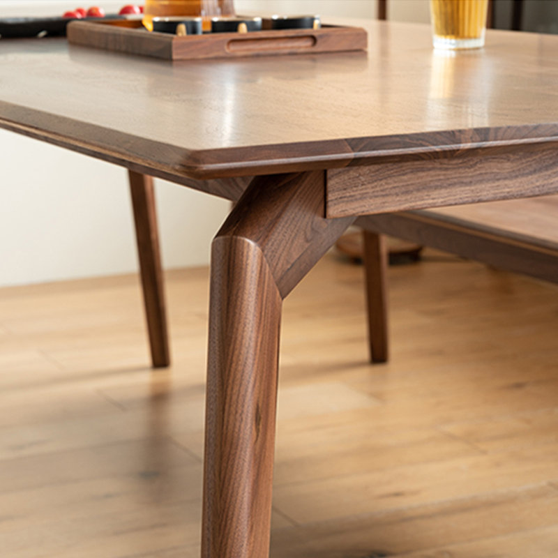 Walnut Solid Wood Dining Table, 33.46" W x 70.86" L