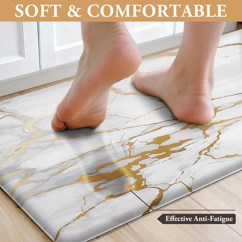 Steplively Kitchen Mat Set – Gray – 2-Pack, Low-Profile, Slip-Resistant Floor Mats For Sink & Stove