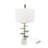 D15x29.5" Verdant Agate-Slice Table Lamp W/ Marble Base