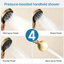 Système de douche encastré en or brossé 0ontZ avec barre coulissante, ensemble de douche murale en laiton massif à 2 fonctions, douche de pluie carrée à haute pression et douche à main ronde à 4 modes, ensemble de garniture de mélangeur d'eau chaude et froide à deux poignées pour la salle de bain-131364380