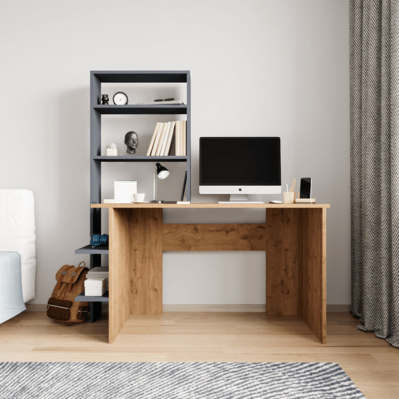 Elberfeld Writing Desk, Grey/Brown