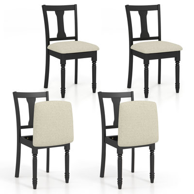 Alcott Hill® Set Of 4 Upholstered Wooden Dining Chair W/ Seat Storage Space
