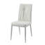 Chaise d'appoint (ensemble de 2), cuir synthétique beige et finition chromée