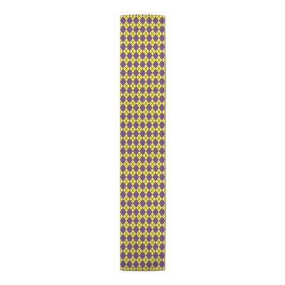 Crystallee Argyle Cotton Blend Table Runner