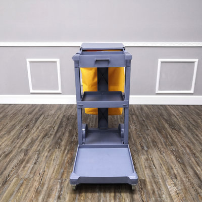 Janitorial Cart Cleanning Cart Foodservice Polyethylene Short Platform, 300 Lbs Capacity
