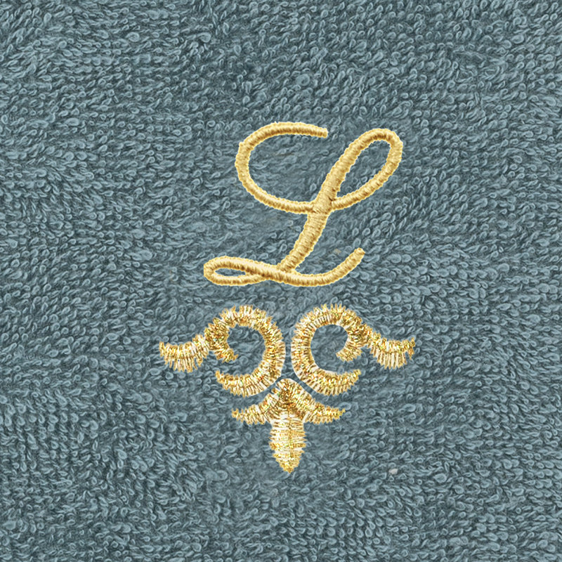 Ensemble de serviettes 100% lin Linica, Sarcelle, Paquet de 2 débarbouillettes, L