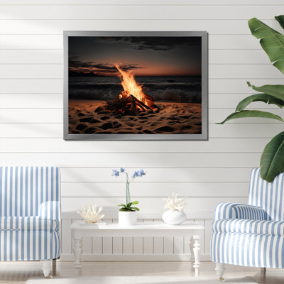 «Beachside Fir At Sunset II» - reproduction d'art sur toile nautique et plage