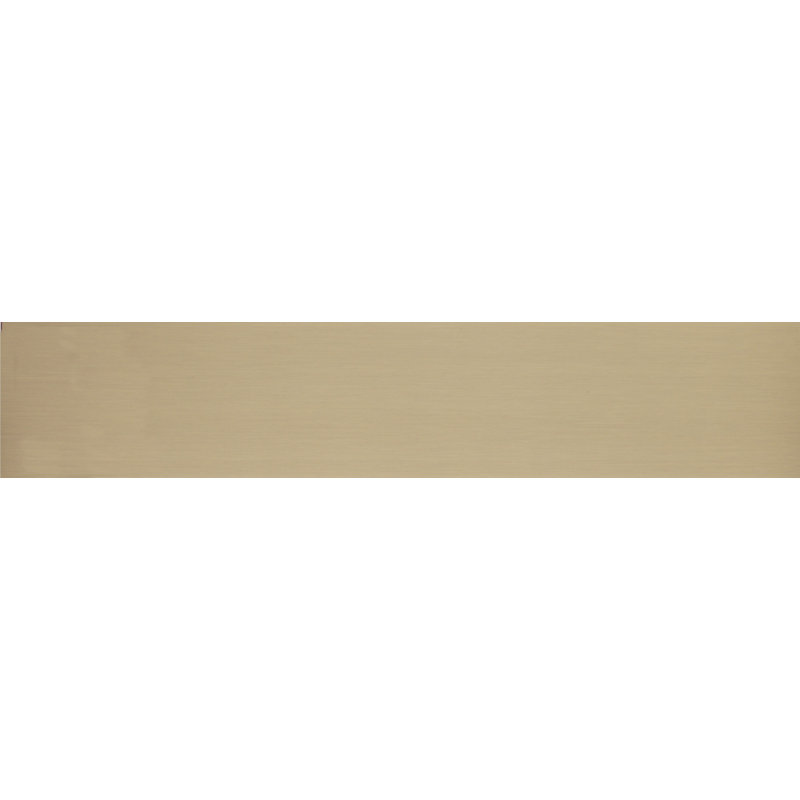 Plaque coup de pied, Laiton antique, H 6 po x l 30 po x P 0,05 po