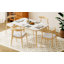 Zaran 5-Piece Rubberwood Dining Set with Upholstered Chairs-114838470