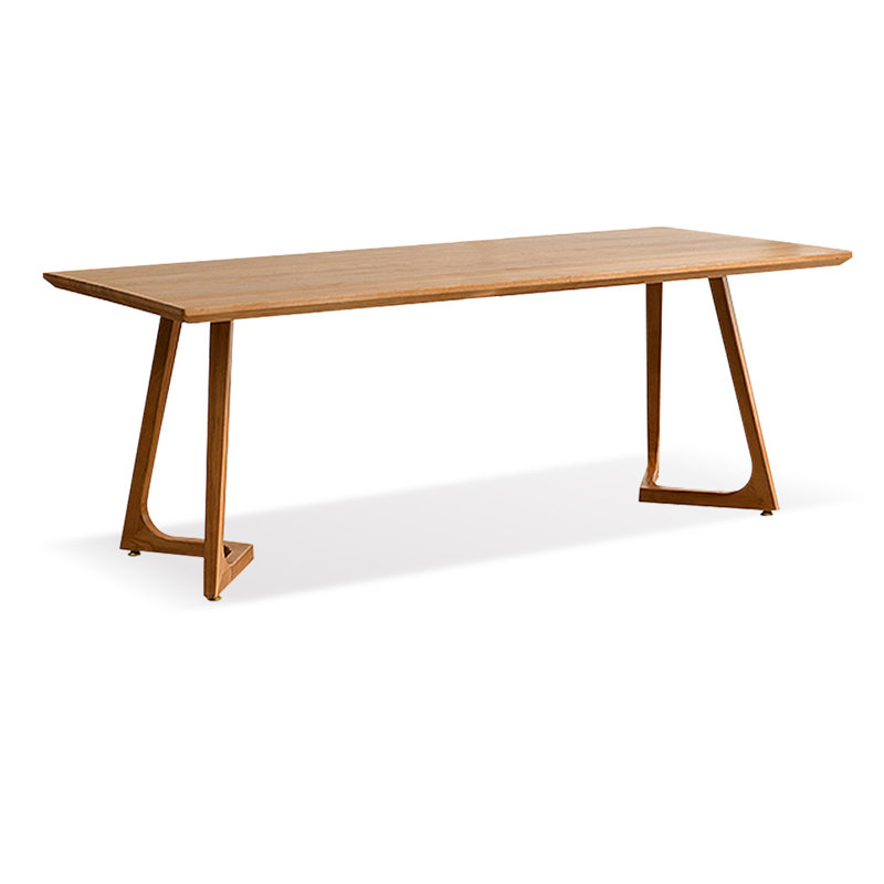 Brown Rectangular Solid Wood Dining Table, 29.53"H x 94.49"L x 39.37"W