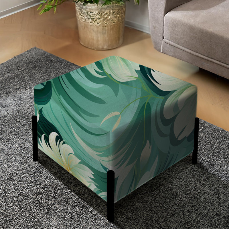 Repose-pieds floral vert menthe sans soudure