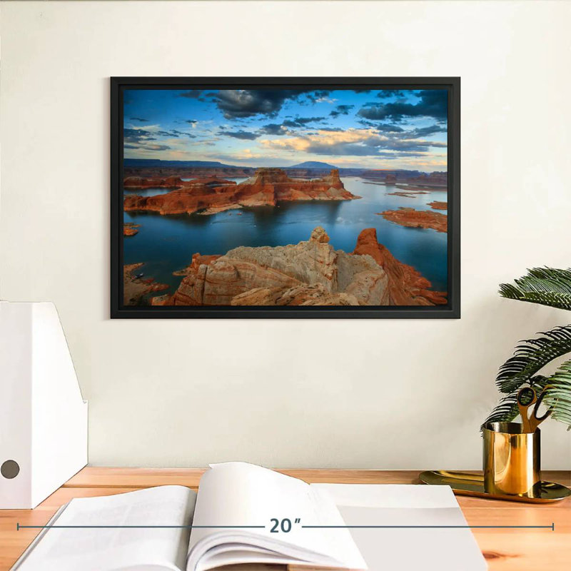 View From Alstrom Point, Floating Frame Black, 13" X 9"