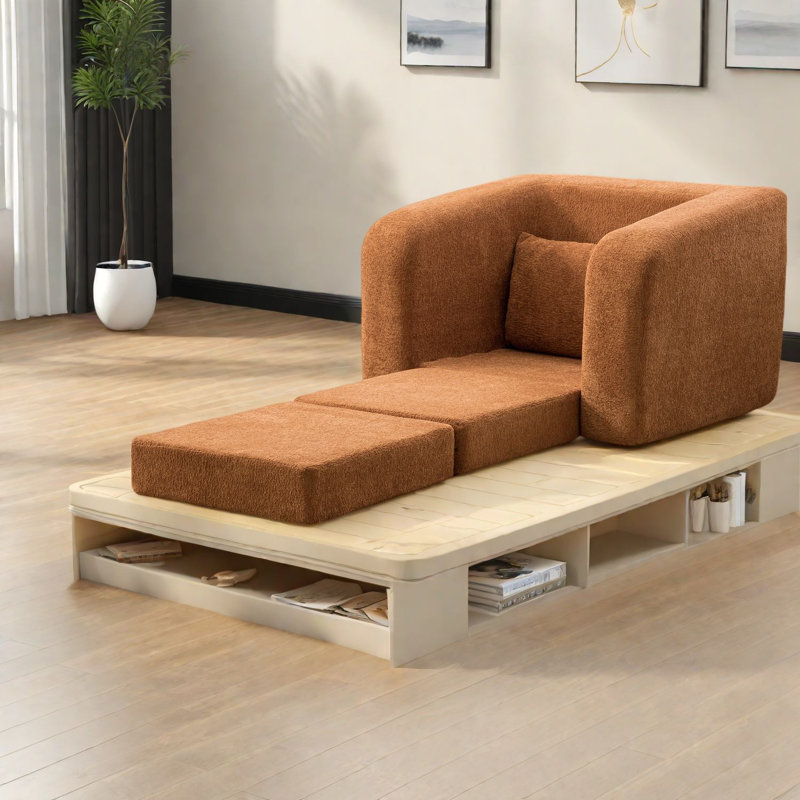 Multifunctional Chenille Sofas, Modern Foldable Convertible Bed Chair For Home