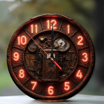 Horloge à pompe à gaz effet néon numérotée Steampunk