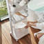 Trieur de paniers à linge à 4 niveaux, rangement à linge avec roulettes, paniers à linge roulants amovibles, chariot de salle de bain pour vêtements sales, blanc