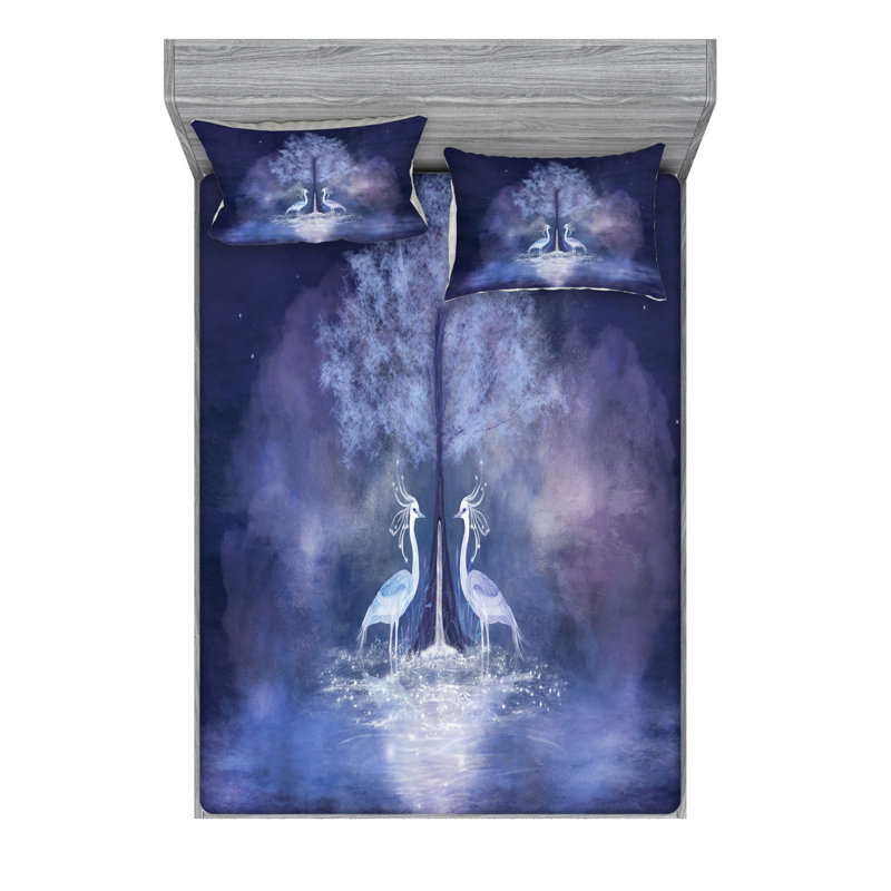 Microfiber Sheet Set, Queen Sheet Set with Fitted Sheet