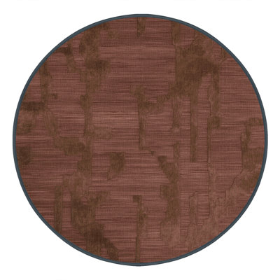 Machine Washable Abstract Brown Area Rug