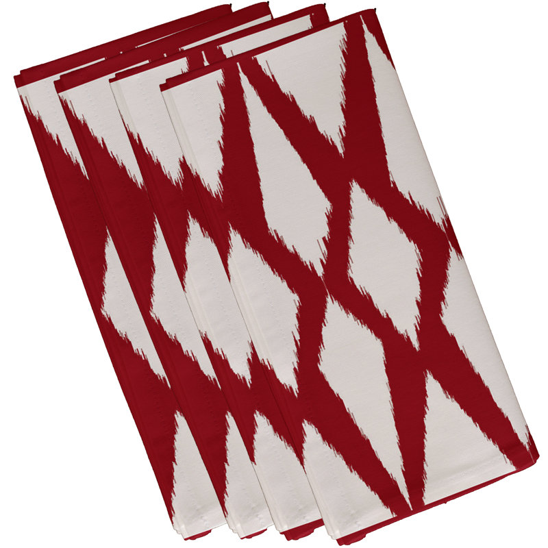 Serviette Figaro, Rouge, L 18 po x L 18 po