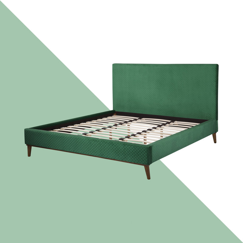 Casares Upholstered Bed, Double (4'6), Green