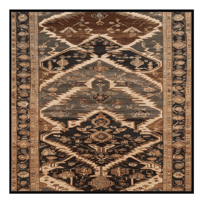 Tapis brun lavable à la machine