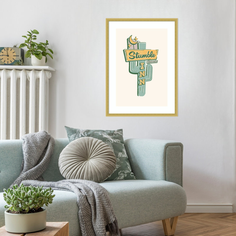 Reproduction d'art encadrée en bois Stumble Inn par The Whiskey Ginger, H 25 po x l 19 po