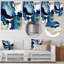 Abstrait marbre géode bleue I - décoration murale abstraite en métal marbre-87839870