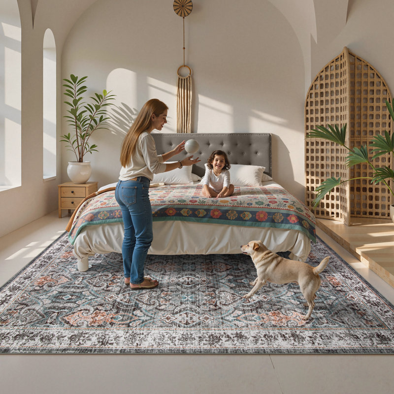 Tapis rectangulaire lavable à la machine Govan, Rectangle 6 pi x 9 pi