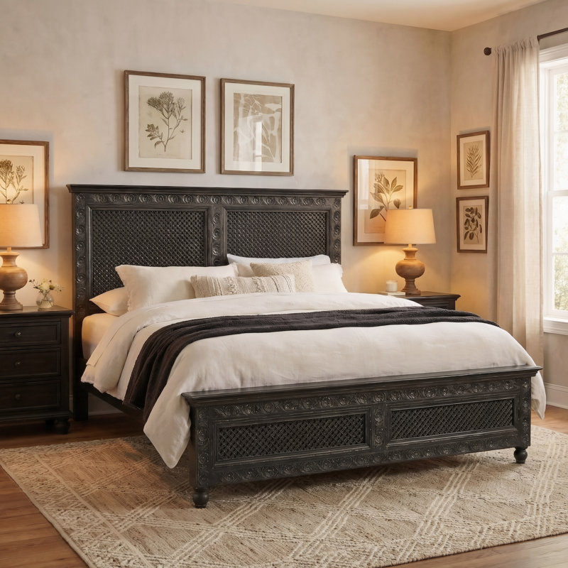 Cactier 3-piece Solid Wood King Bedroom Set