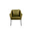 Fauteuil d'appoint Adore Décor Odile 68,5 cm de large avec coussin d'assise rembourré et piètement en métal, vert pistache-26127406