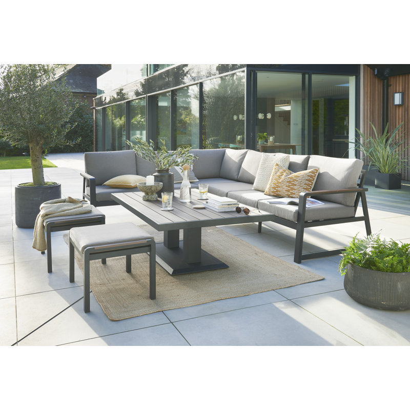 Nadasha - Hemsby Corner Set with Cushions, 73cm H x 89cm L x 150cm D