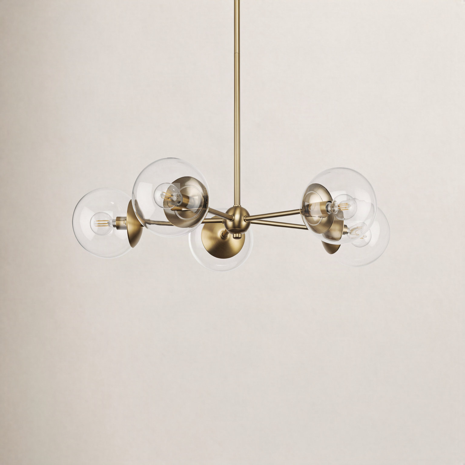5-Light Chandelier, Brushed Bronze