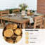 Ensemble repas pour 6 personnes en bois d'acacia avec table rectangulaire-666337163