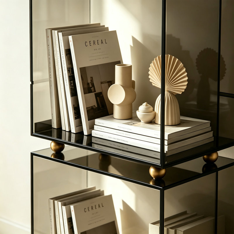 Modular Stackable Acrylic Display Cabinet, Black