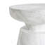 Table d'appoint d'extérieur en travertin Ponti, blanc