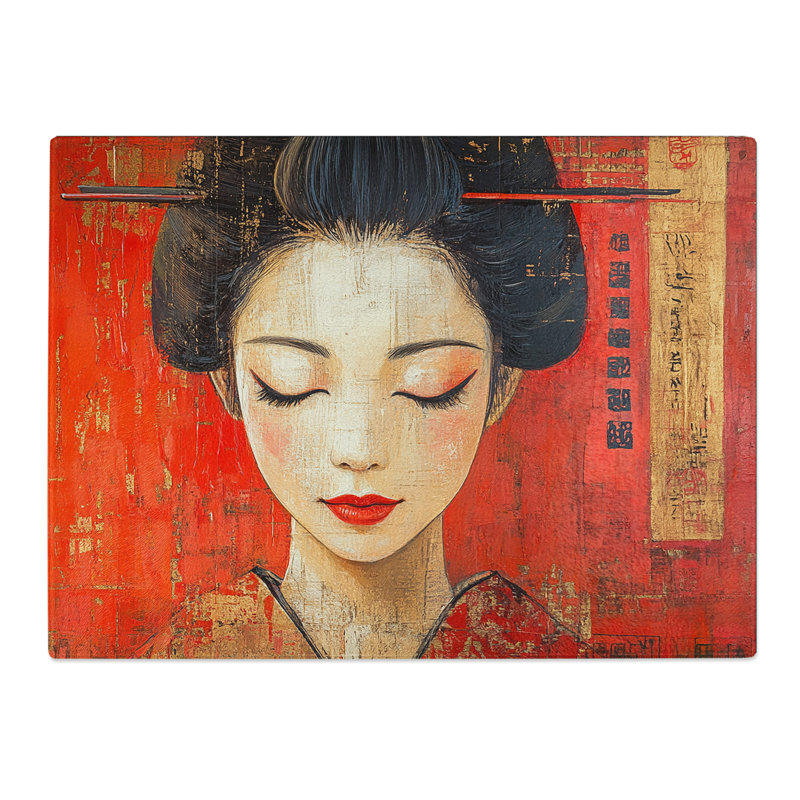 Geisha Japanese Vol.5  Glass Chopping Board