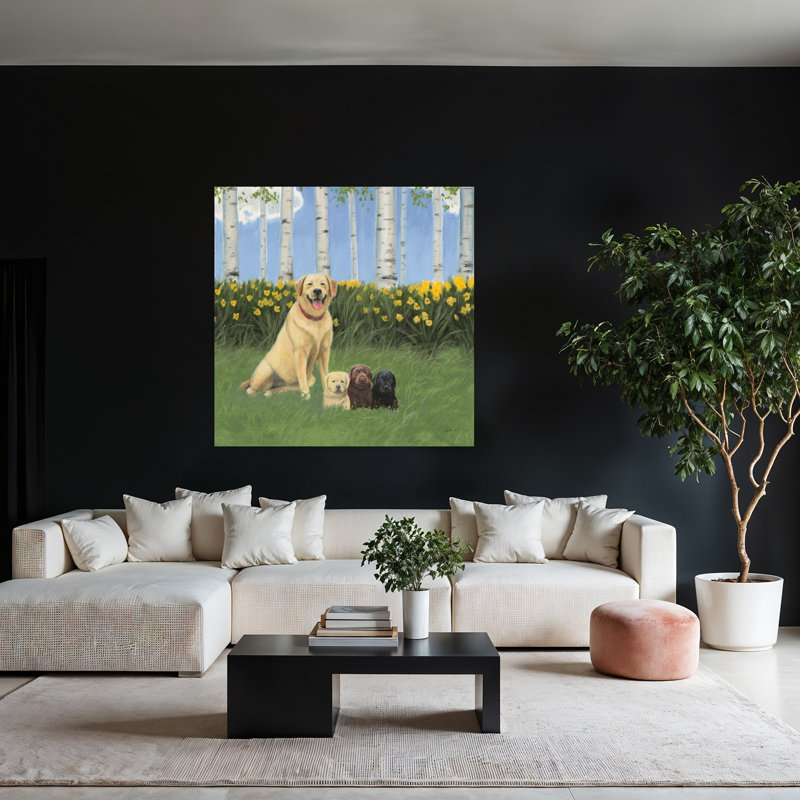 Art contemporain de la Proud Mom with Animal, H 48 po x l 48 po