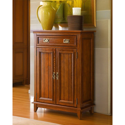 Armoire à chaussures à double porte en bois massif de style américain Minimalist