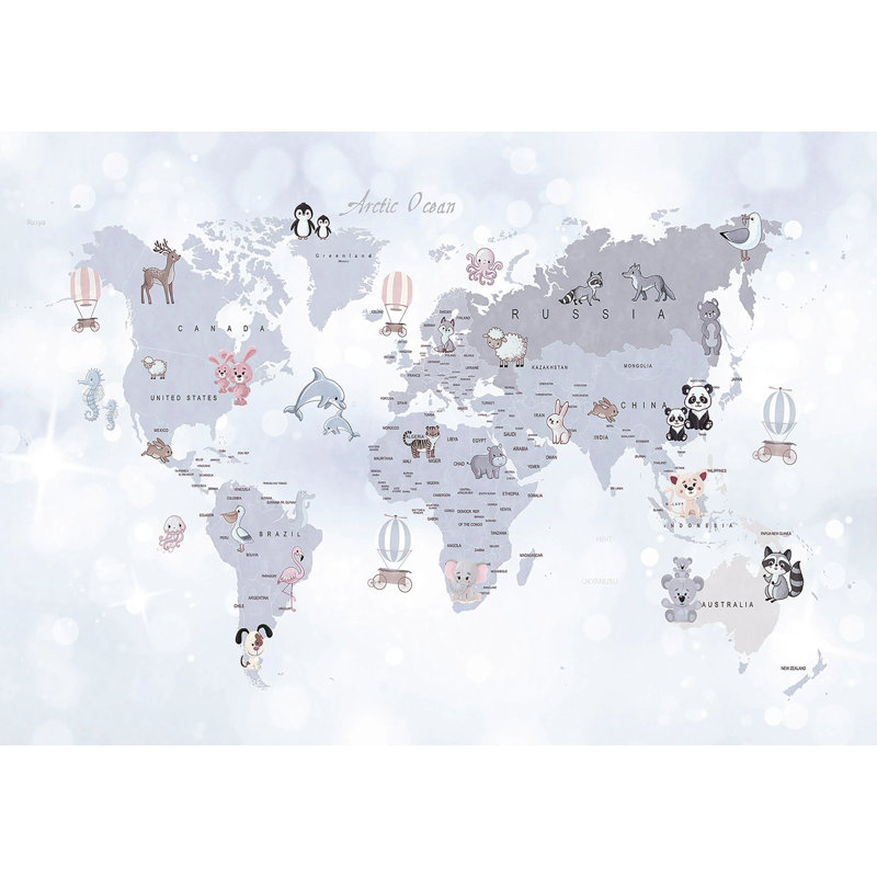 Superfresco Easy Whole Wide World Print To Order Mural, Grey