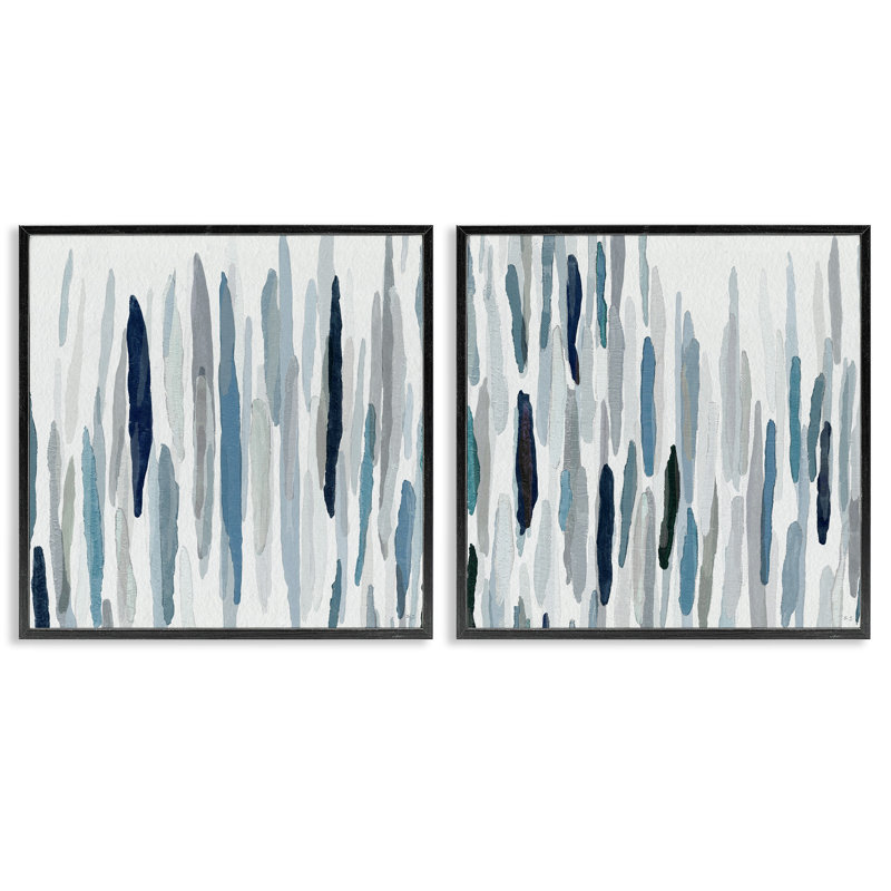 Peinture abstraite contemporaine abstraite brossée Susan Jill, H 12 po x l 12 po, Giclée encadrée noir minuit